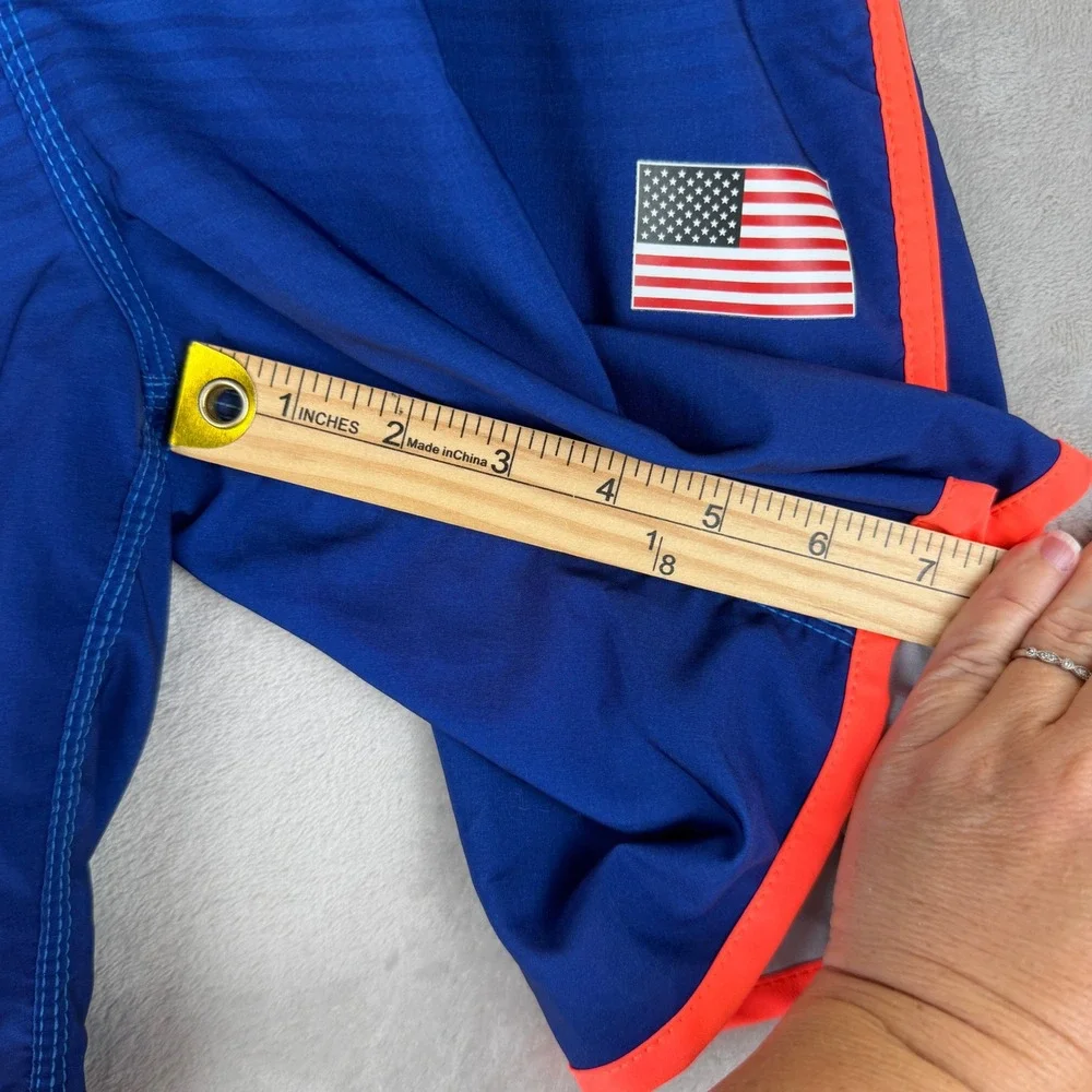 Hurley Phantom‎ Mens USA Olympic Team Board Shorts Blue Orange Striped Size 32